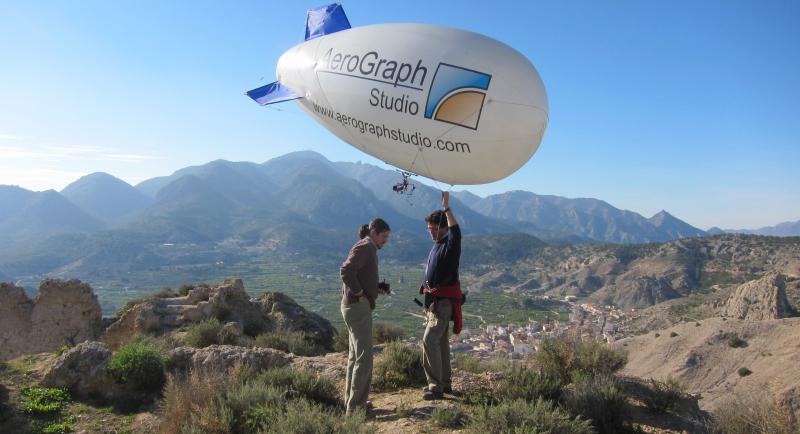 Aerofotografía Trabajos aerofotográficos en el castillo de Ricote